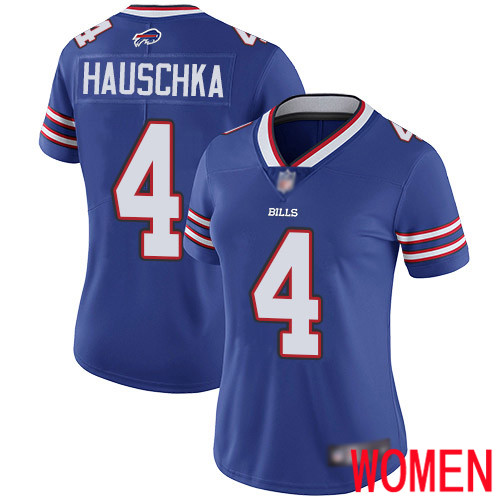 Women Buffalo Bills #4 Stephen Hauschka Royal Blue Team Color Vapor Untouchable Limited Player NFL Jersey->women nfl jersey->Women Jersey